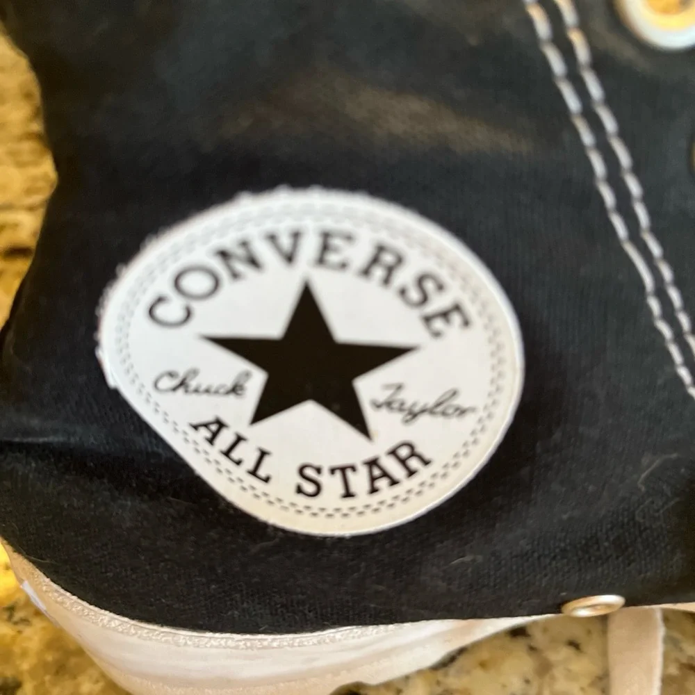 Converse women’s Black and White High-Top Sneakers - Picture 2 of 7